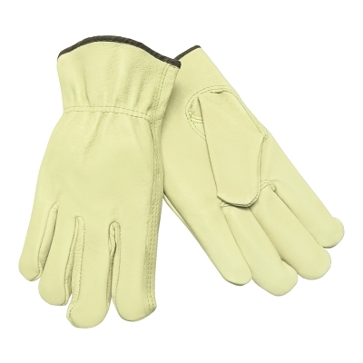MED. STRAIGHT THUMB GRAIN LEATHER DRIVERS GLO